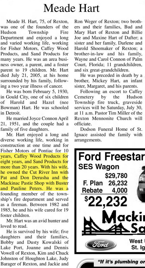 Cut River Inn (Fishers Bar and Restaurant, Callihans) - Jul 28 2005 Article (newer photo)